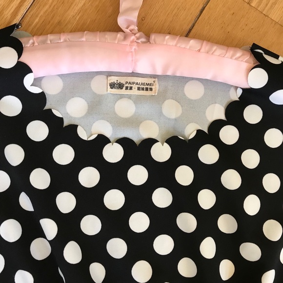 Scallop Polka dot pleated dress - Picture 3 of 3